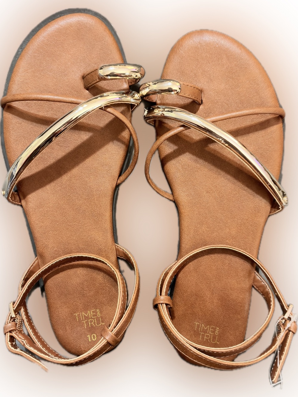 Time and Tru - Double Strapped Sandals - Size 10